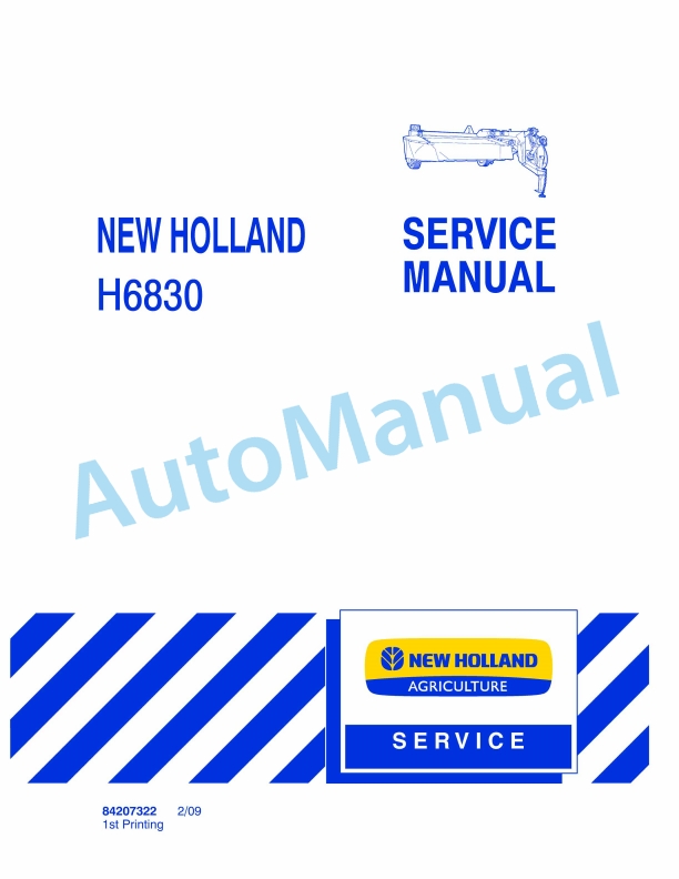 New Holland H6830 Service Manual 84207322