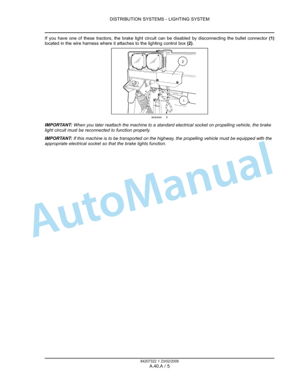 New Holland H6830 Service Manual 84207322-2