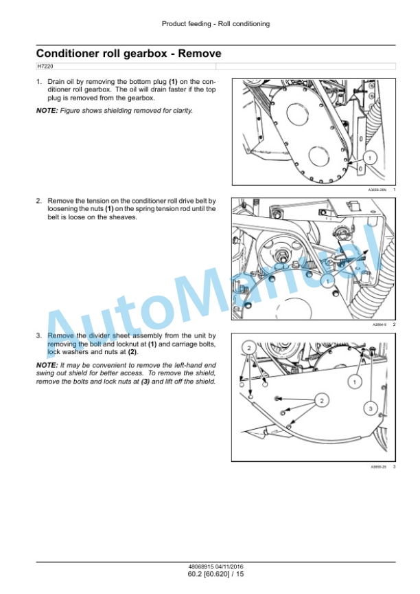 New Holland H7220, H7320 Discbine Mower Conditioner Service Manual 48068915-5
