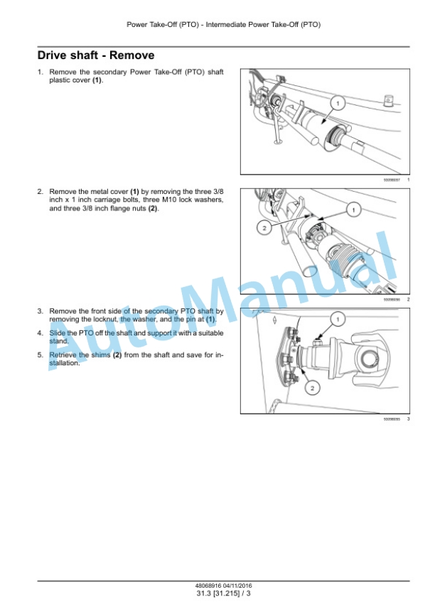 New Holland H7230, H7330 Discbine Mower Conditioner Service Manual 48068916-2