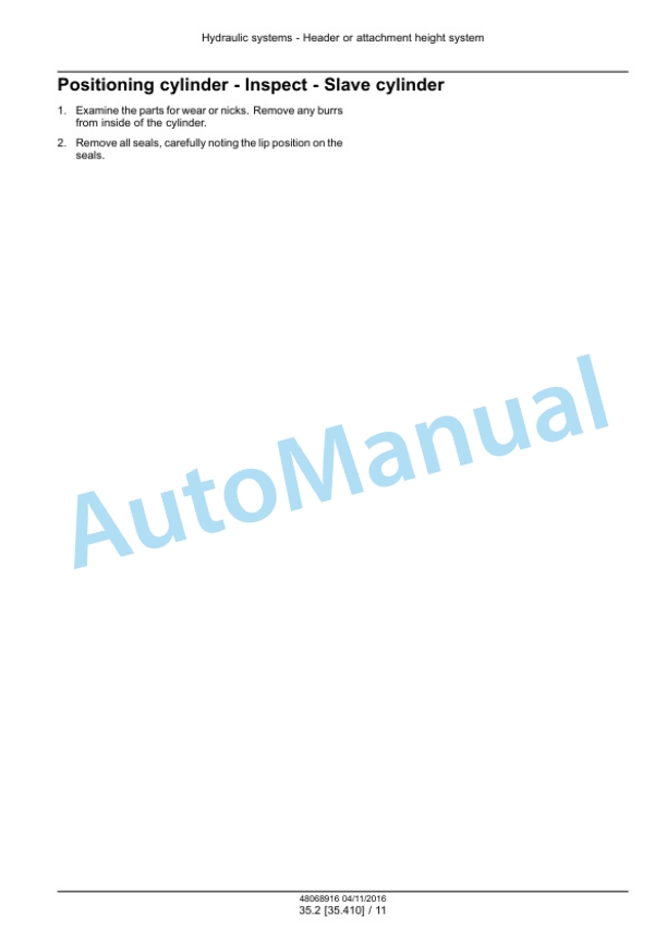 New Holland H7230, H7330 Discbine Mower Conditioner Service Manual 48068916-3