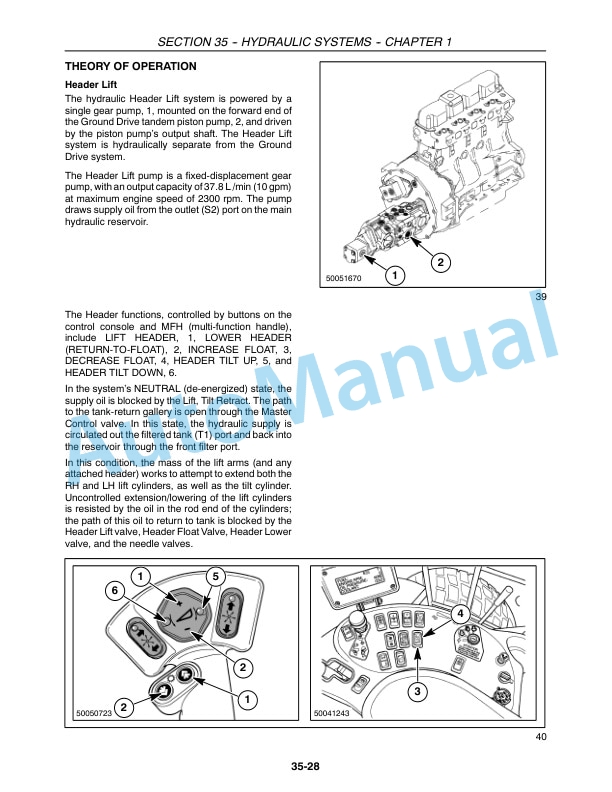 Alternative view of New Holland H8040 Seft-Propelled Windrower Repair Manual 87742976