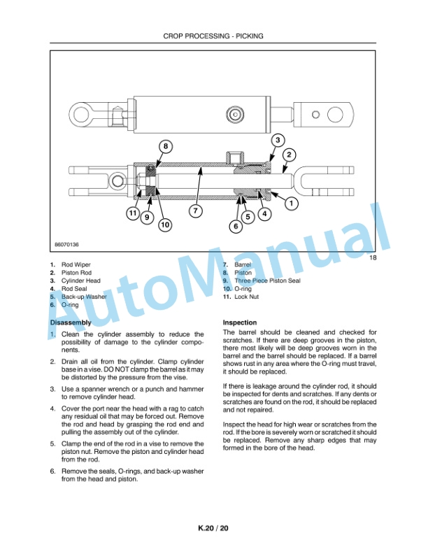 New Holland H9870, H9880 Bale Wagon Repair Manual 84175496-2