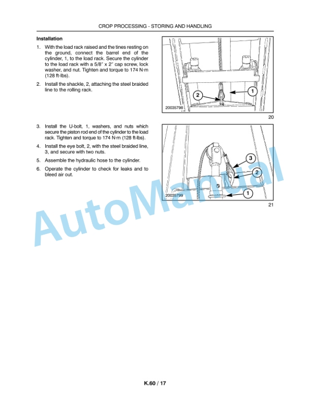 New Holland H9870, H9880 Bale Wagon Repair Manual 84175496-5