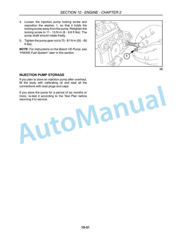 Alternative view of New Holland HW Series Speedrower Windrower Repair Manual 86900682