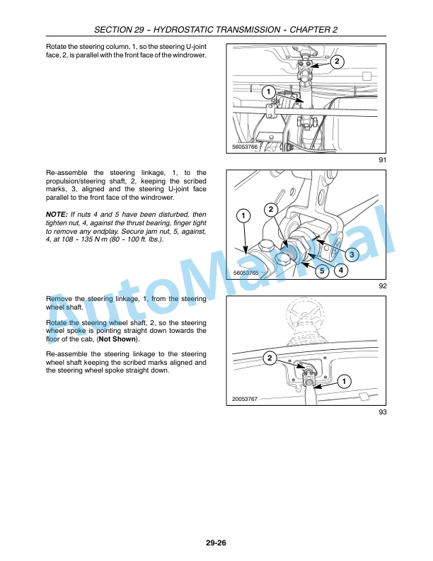 Alternative view of New Holland HW305, HW305S, HW325 Self-Propelled Windrower Repair Manual 87576238