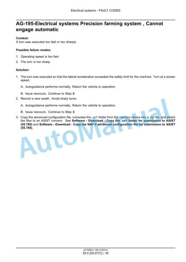 New Holland IntelliView III, IntelliView IV, IntelliView Plus II Autoguidance and Navigation Service Manual 47708311-2