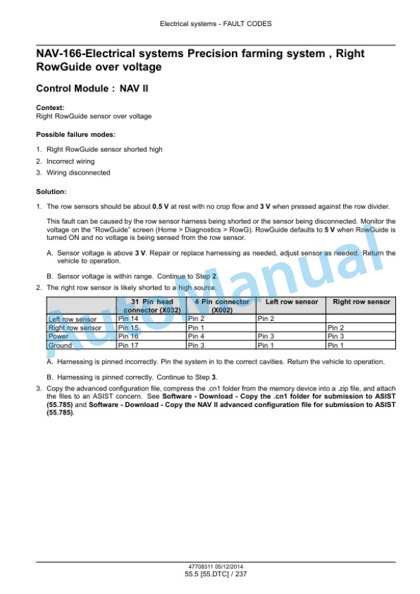 New Holland IntelliView III, IntelliView IV, IntelliView Plus II Autoguidance and Navigation Service Manual 47708311-4