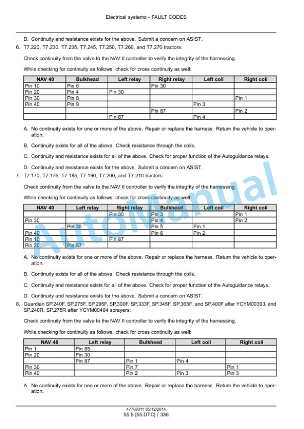 New Holland IntelliView III, IntelliView IV, IntelliView Plus II Autoguidance and Navigation Service Manual 47708311-5