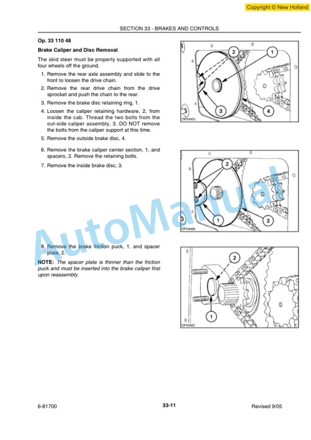 New Holland L140, L150 Skid Steer Loader Repair Manual 87634743NA-3