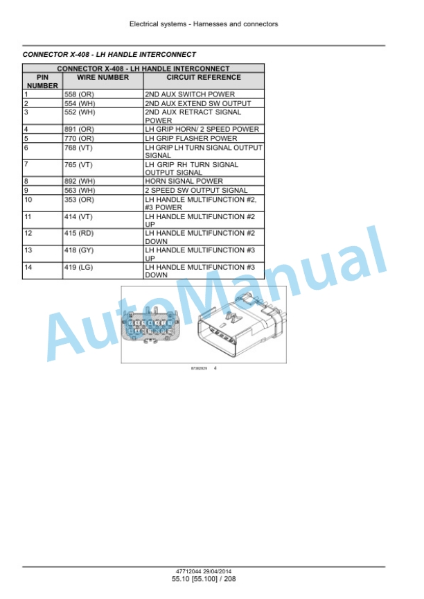 New Holland L213, L216 Tier 4B Final 200 Series Skid Steer Loader Service Manual 47720732-4