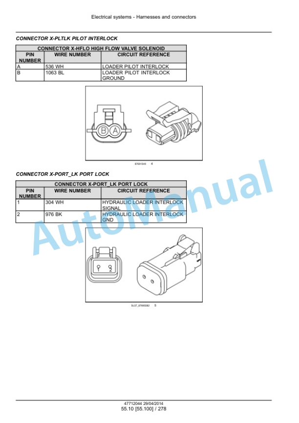 New Holland L213, L216 Tier 4B Final 200 Series Skid Steer Loader Service Manual 47720732-5