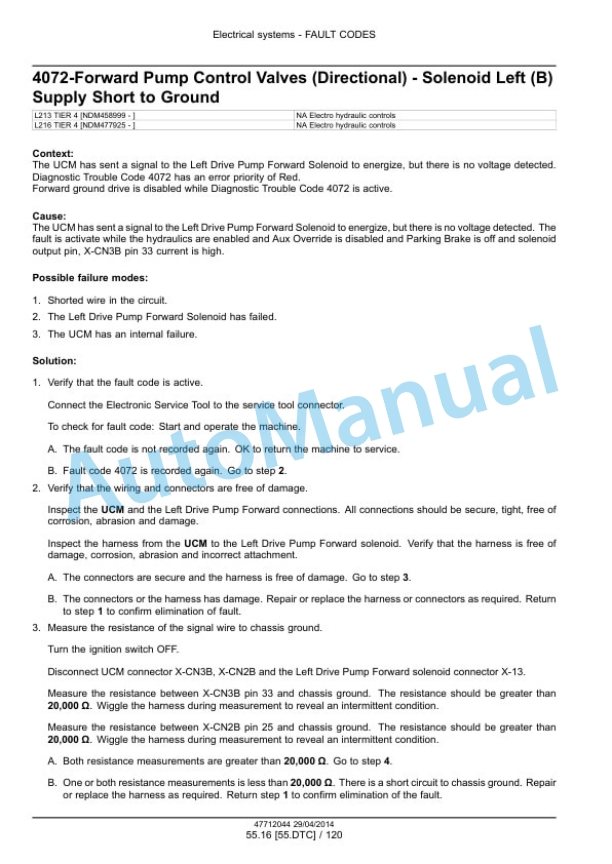 New Holland L213, L216 Tier 4B Final 200 Series Skid Steer Loader Service Manual 47720733-3