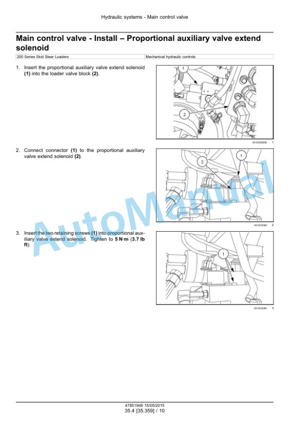 Alternative view of New Holland L218, L220 Tier 4B Final 200 Series Skid Steer Loader Service Manual 47851949