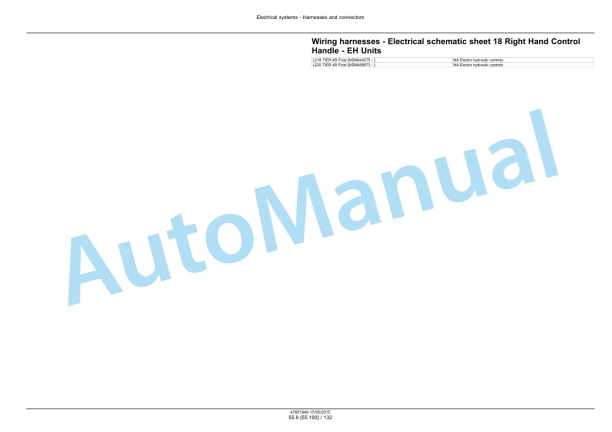 New Holland L218, L220 Tier 4B Final 200 Series Skid Steer Loader Service Manual 47888412-5