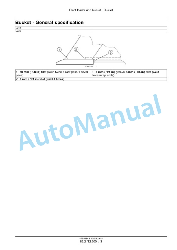 New Holland L218, L220 Tier 4B Final 200 Series Skid Steer Loader Service Manual 47888416-5