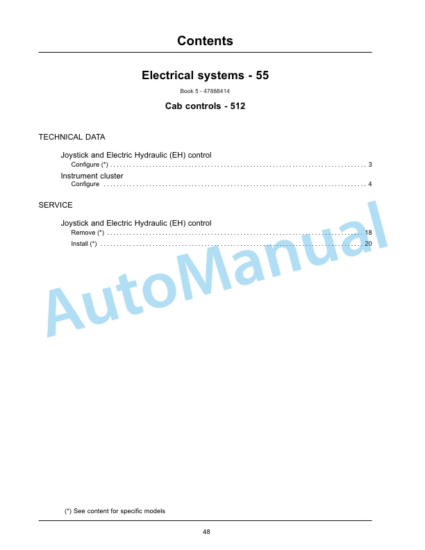 New Holland L218, L220 Tier 4B Final 200 Series Skid Steer Loader Service Manual 47888417-5