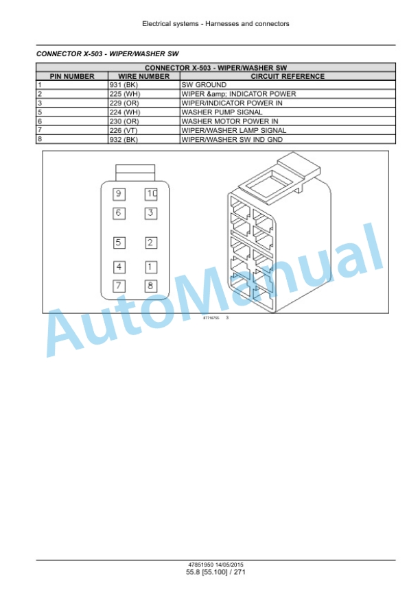 New Holland L221, L228 Tier 4B Final 200 Series Skid Steer Loader - C227, C232 Tier 4B Final 200 Series Compact Track Loader Service Manual 47888423-3