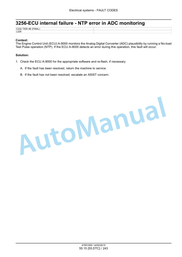 New Holland L221, L228 Tier 4B Final 200 Series Skid Steer Loader - C227, C232 Tier 4B Final 200 Series Compact Track Loader Service Manual 47888424-5