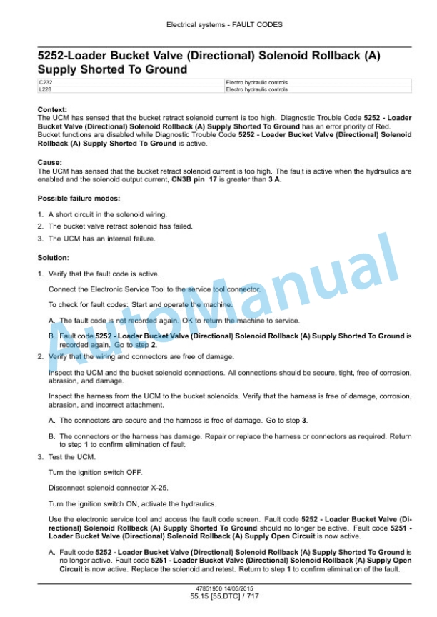 New Holland L221, L228 Tier 4B Final 200 Series Skid Steer Loader - C227, C232 Tier 4B Final 200 Series Compact Track Loader Service Manual 47888426-2