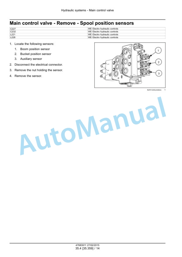Alternative view of New Holland L221, L228 Tier 4B Final and Stage IV 200 Series Skid Steer Loader - C227, C232 Tier 4B Final and Stage IV 200 Series Compact Track Loader Service Manual 47683911