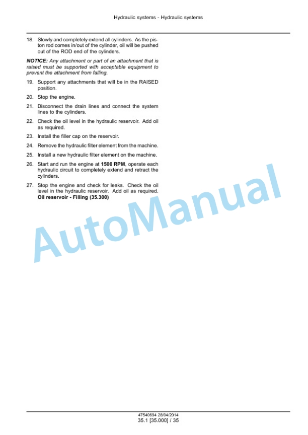Alternative view of New Holland L223, L225, L230 Tier 4A 200 Series Skid Steer Loader - C232, C238 Tier 4A 200 Series Compact Track Loader Service Manual 47540694