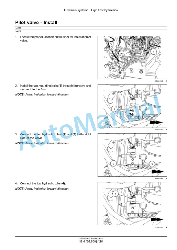 Alternative view of New Holland L230 Tier 4B 200 Series Skid Steer Loader - L238 Tier 4B 200 Series Compact Track Loader Service Manual 47685160
