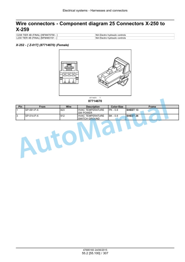 New Holland L230 Tier 4B Final 200 Series Skid Steer Loader - C238 Tier 4B Final 200 Series Compact Track Loader Service Manual 47899779-3