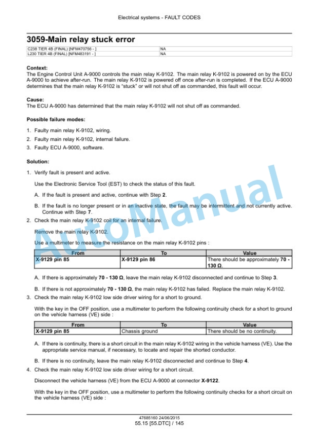 New Holland L230 Tier 4B Final 200 Series Skid Steer Loader - C238 Tier 4B Final 200 Series Compact Track Loader Service Manual 47899781-3