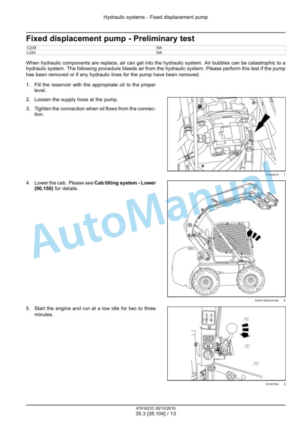 Alternative view of New Holland L234 Tier 4B Final 200 Series Skid Steer Loader - C238 Tier 4B Final 200 Series Compact Track Loader Service Manual 48076789