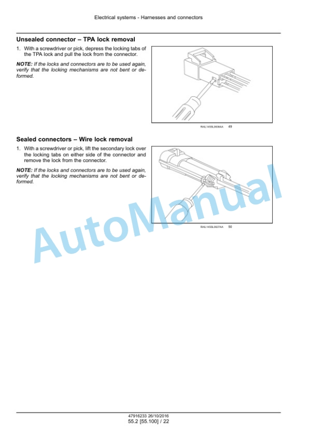 New Holland L234 Tier 4B Final 200 Series Skid Steer Loader - C238 Tier 4B Final 200 Series Compact Track Loader Service Manual 48076790-2
