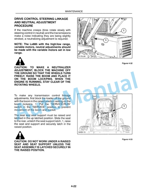 New Holland L865, LX865, LX885 Skid-Steer Loader Operation and Maintenance Manual 42086531-4