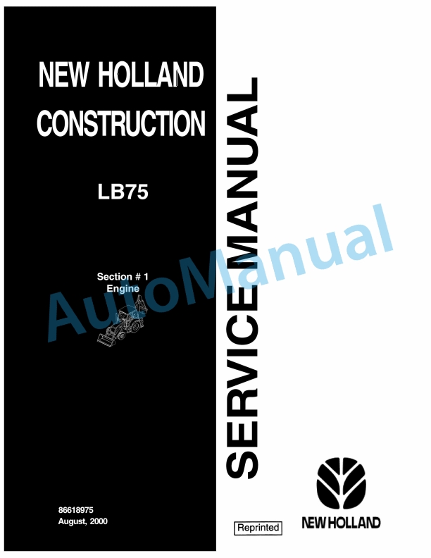 New Holland LB75 Service Manual 86618975