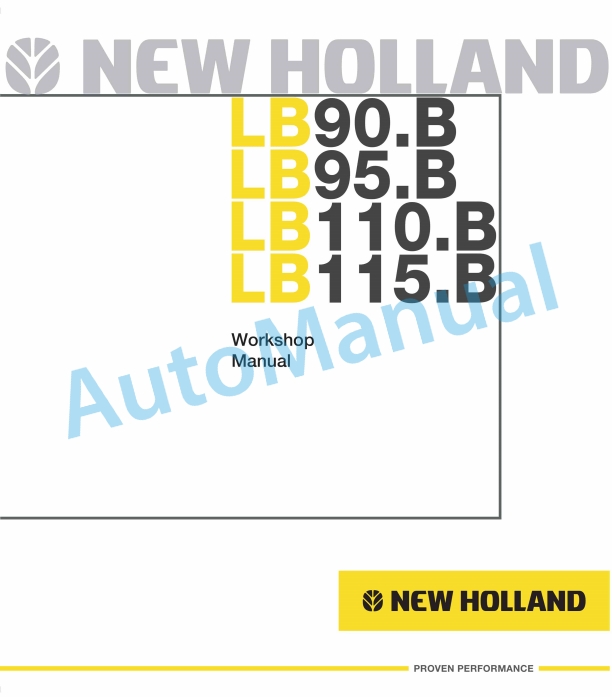 New Holland LB90.B, LB95.B, LB110.B, LB115.B Workshop Manual 60413547