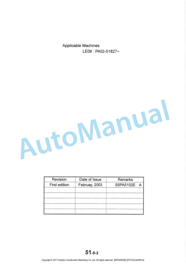 New Holland LE09 Hydraulic Excavator Repair Manual S5PA0002E-5