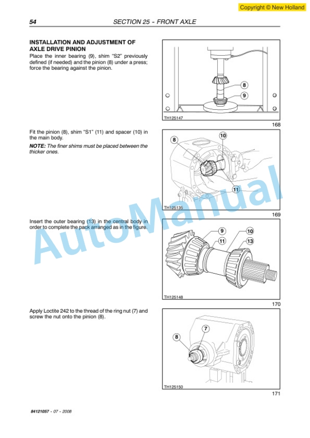 New Holland LM1060 Telehandler Service Manual 84121057-4
