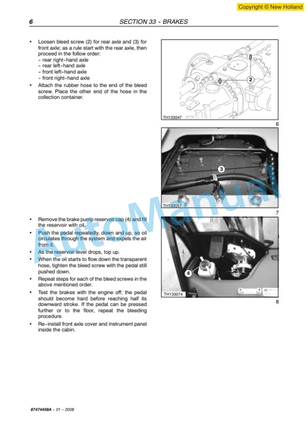 New Holland LM1133 Telehandler Workshop Manual 87474458A-4