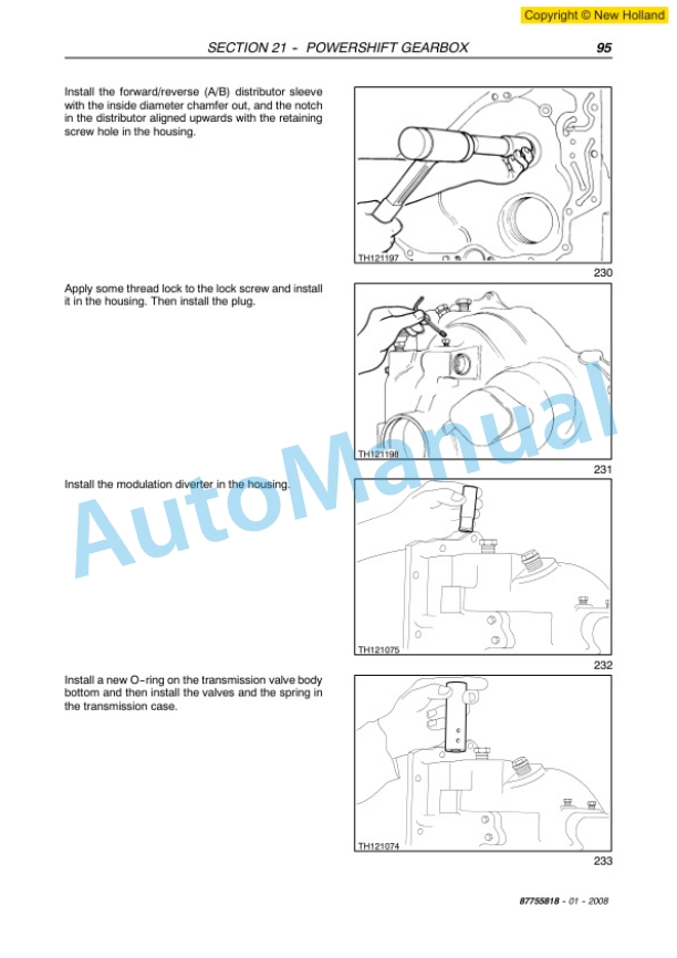 New Holland LM1330, LM1333 Telehandler Workshop Manual 87755818-3
