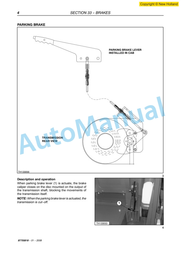 New Holland LM1330, LM1333 Telehandler Workshop Manual 87755818-4