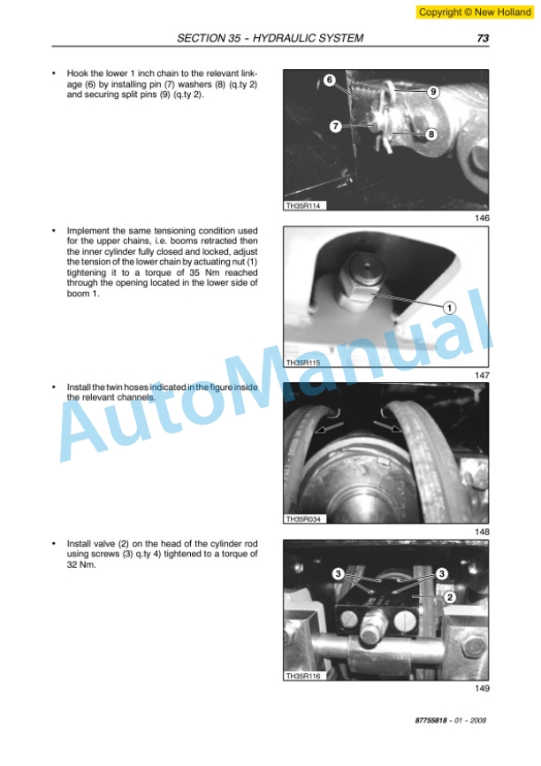 New Holland LM1330, LM1333 Telehandler Workshop Manual 87755818-5