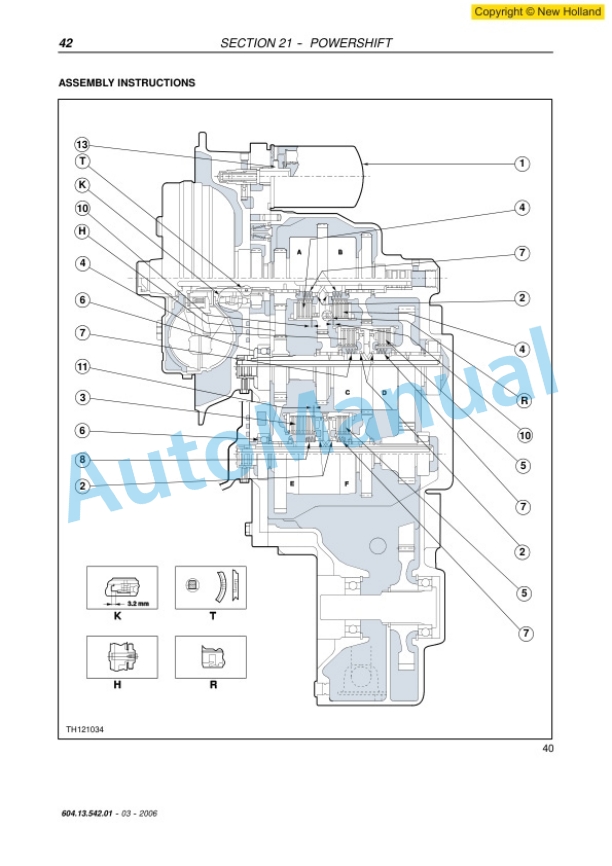 New Holland LM1340, LM1343, LM1345, LM1443, LM1445, LM1743 Turbo Telehandler Workshop Manual 6041354201-3