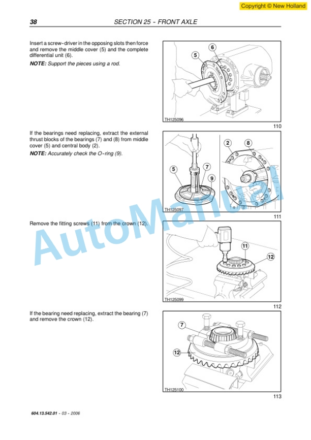 New Holland LM1340, LM1343, LM1345, LM1443, LM1445, LM1743 Turbo Telehandler Workshop Manual 6041354201-4