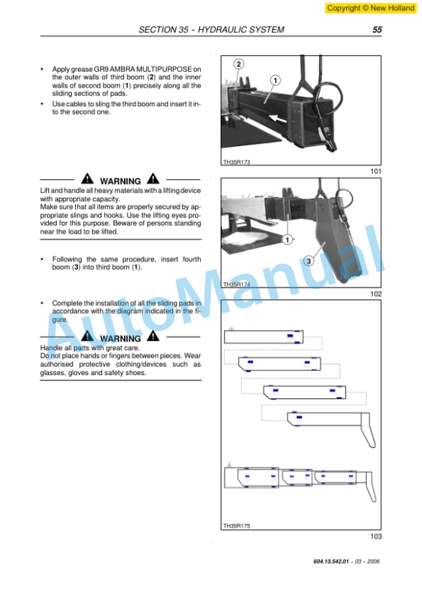 New Holland LM1340, LM1343, LM1345, LM1443, LM1445, LM1743 Turbo Telehandler Workshop Manual 6041354201-5