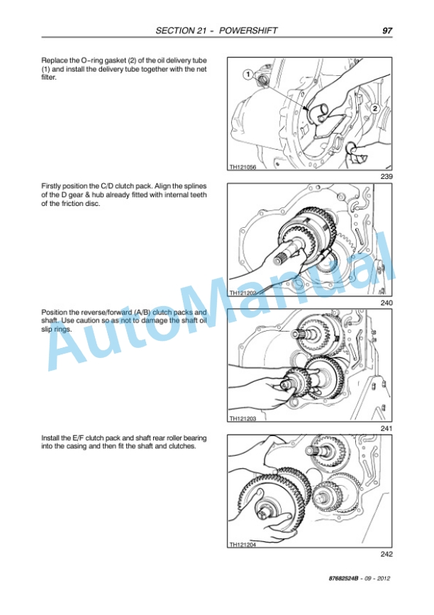 New Holland LM1340, LM1343, LM1345, LM1443, LM1445, LM1745 Telehandler Service Manual 87682524B-3