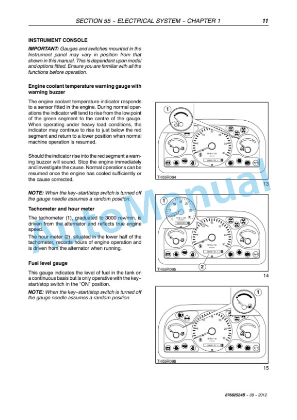New Holland LM1340, LM1343, LM1345, LM1443, LM1445, LM1745 Telehandler Service Manual 87682524B-5