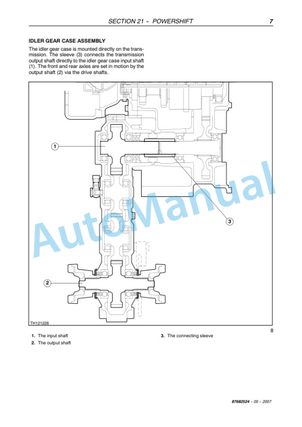 Alternative view of New Holland LM1340, LM1343, LM1345, LM1443, LM1445, LM1745 Turbo Telehandler Workshop Manual 87682524