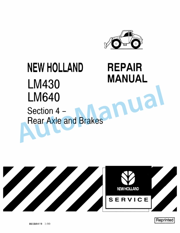 New Holland LM430, LM640 Repair Manual 86584419