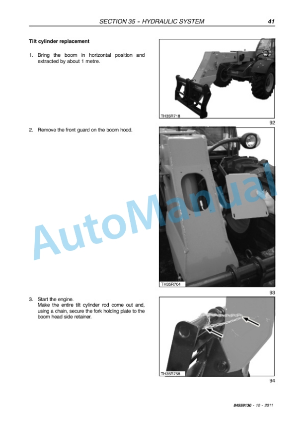 New Holland LM5020 Telehandler Service Manual 84559130-5