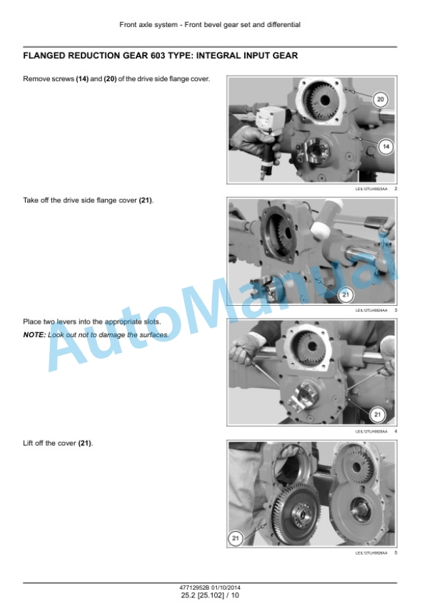 Alternative view of New Holland LM5.25, LM6.28 Tier 4 Telescopic Handler Service Manual 47712952B