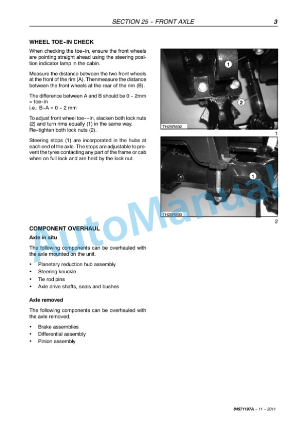 Alternative view of New Holland LM625 Telehandler Service Manual 84571197A